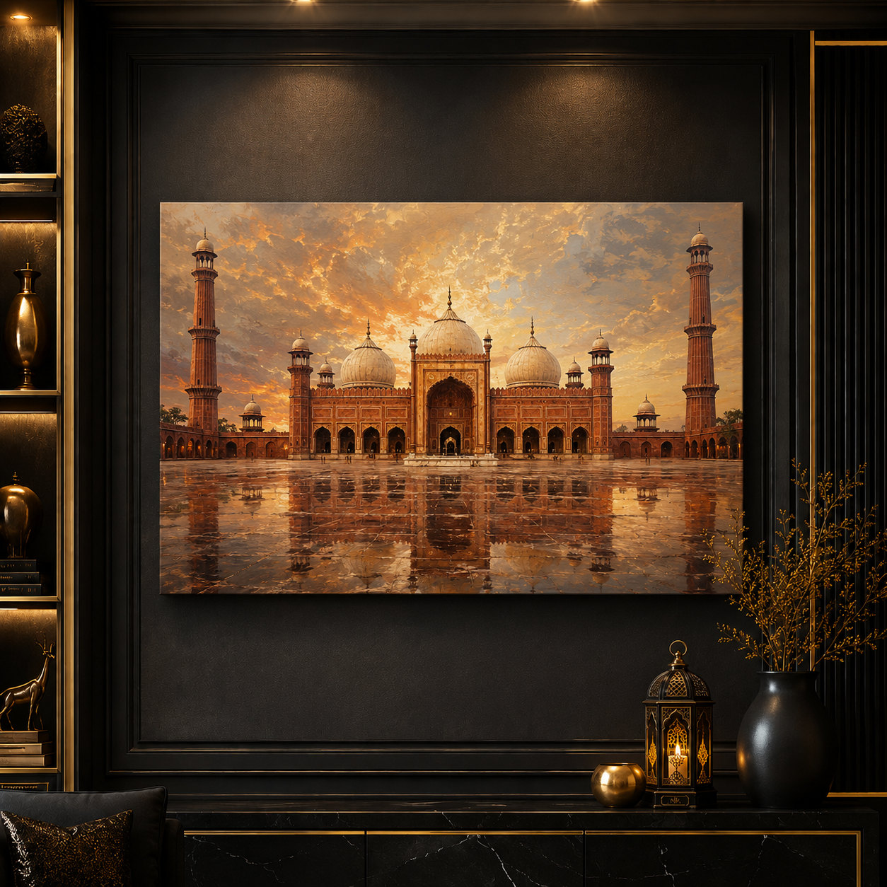 Badshahi Mosque Acrylic Canvas Painting
