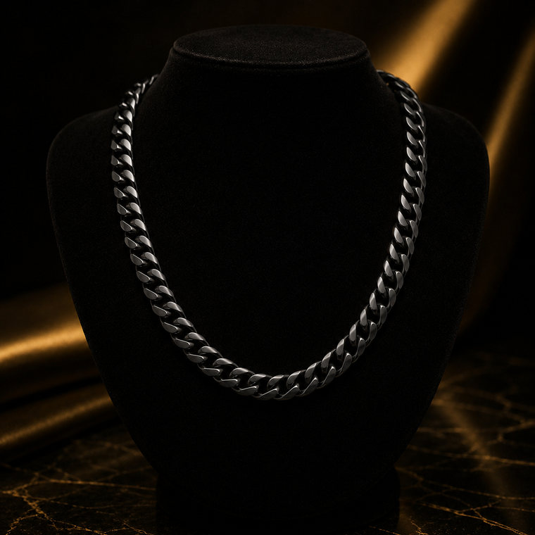 Black Stainless Steel Chain Necklace