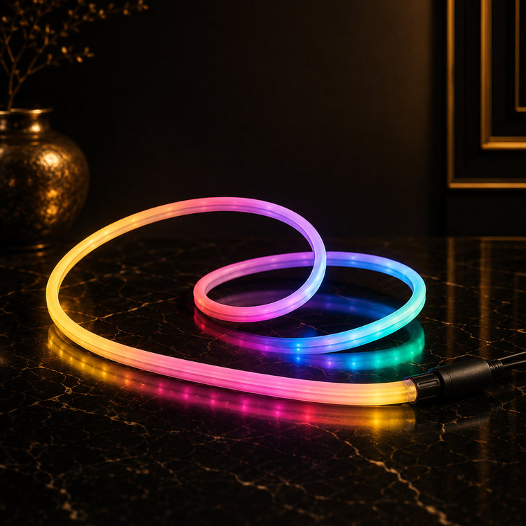 Flexible RGB LED Rope Light with Connector