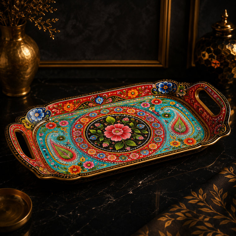 Hand-Painted Truck Art Decorative Tray