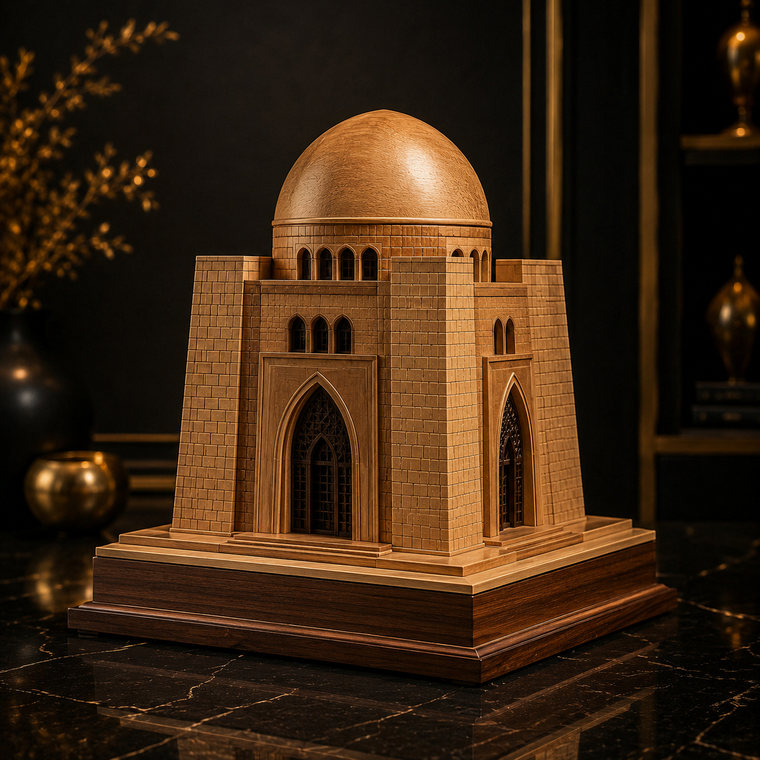 Mazar-e-Quaid Handcrafted Wooden Monument Model