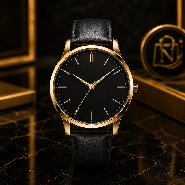 Minimalist Leather Strap Quartz Watch for Men