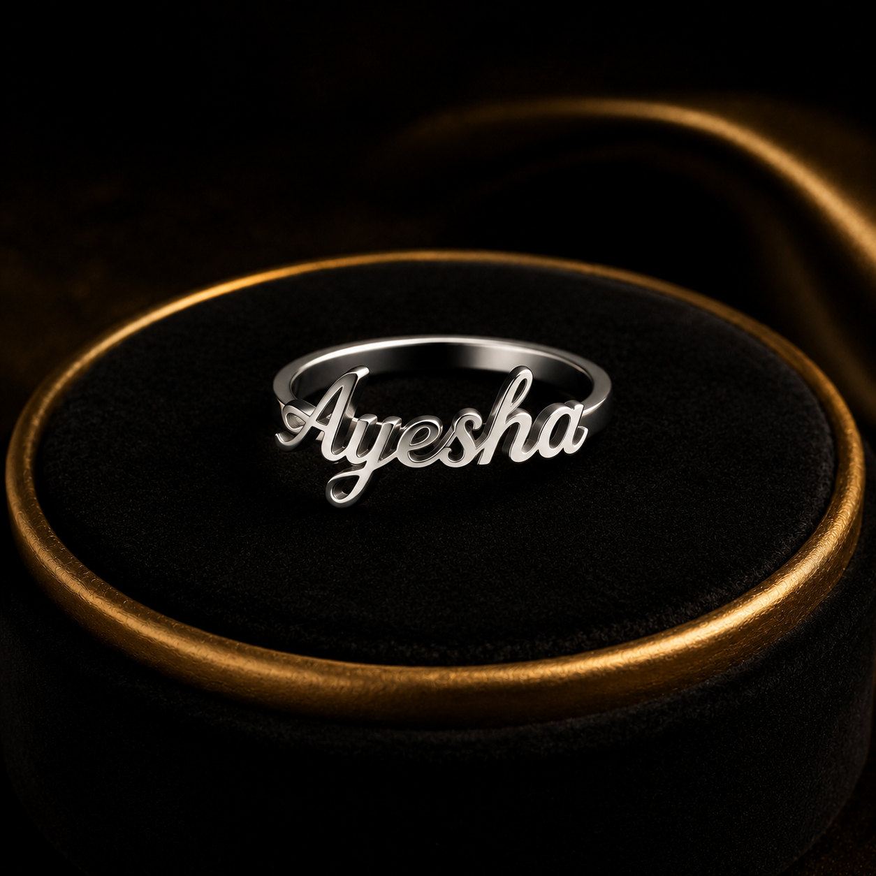 Personalized Name Ring in Stainless Steel