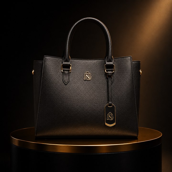 Premium Structured Black Handbag for Women