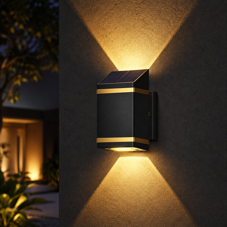 Up and Down Solar Wall Lamp for Outdoor Use