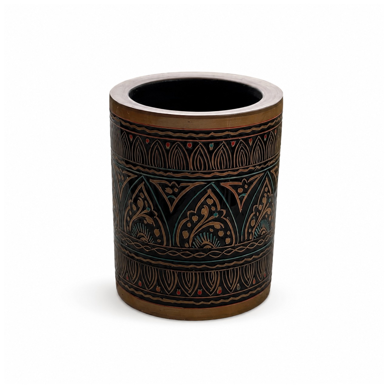 Carved Wooden Pen Holder