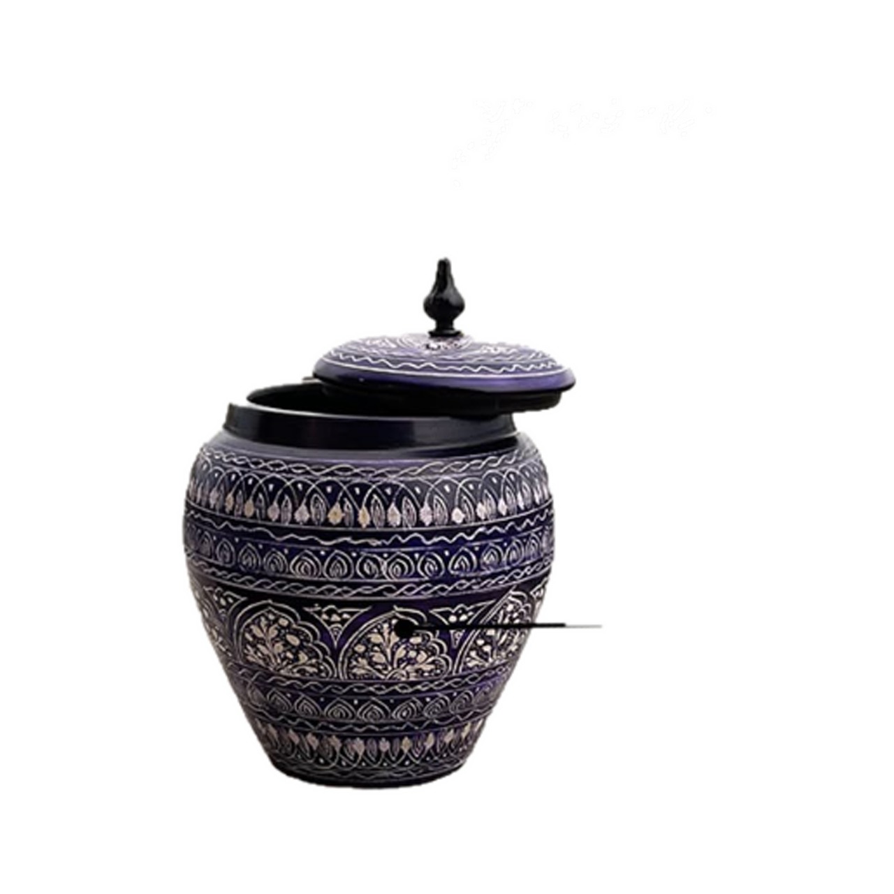 Blue Naqashi Wooden Candy Jar