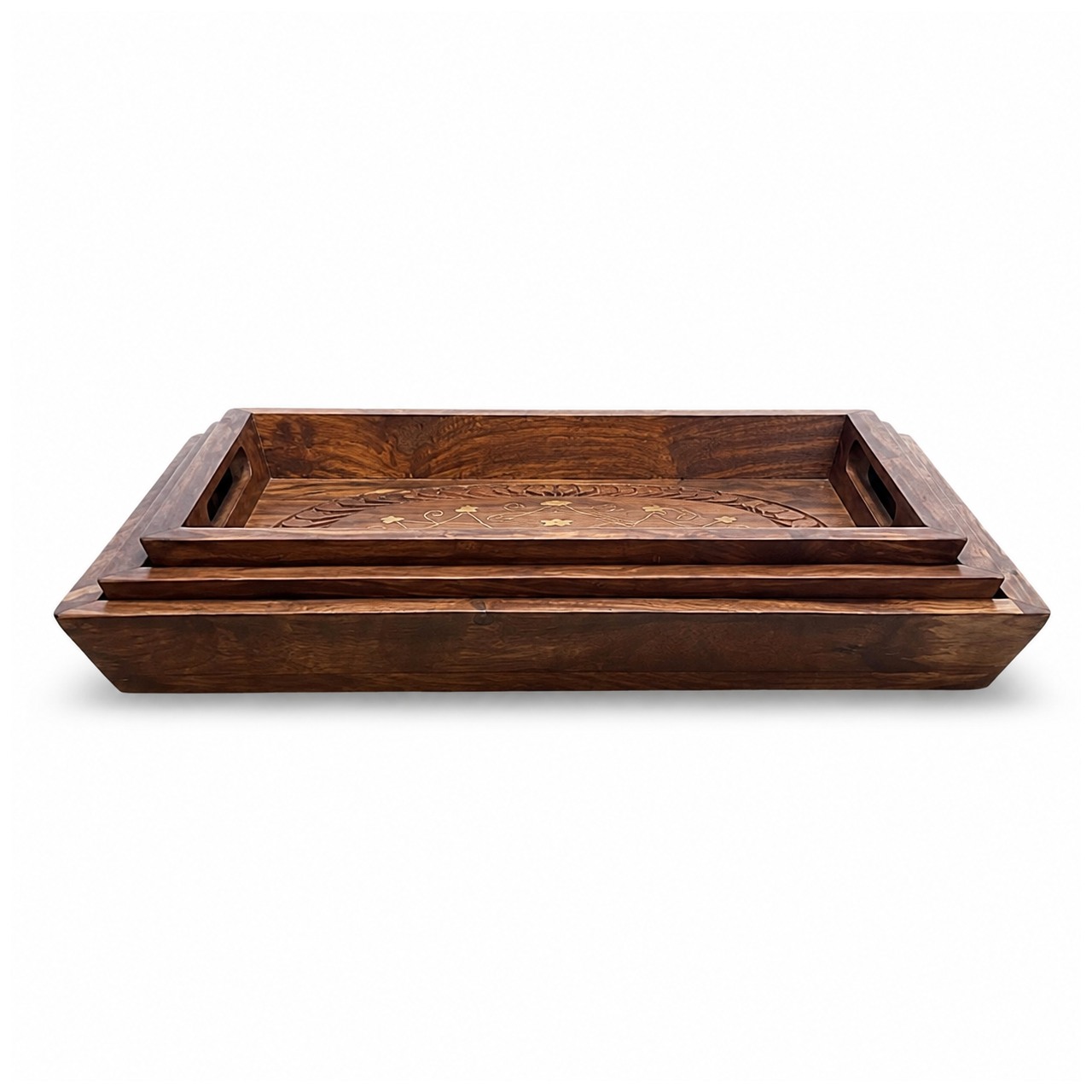 Slim Rectangular Wooden Serving Tray