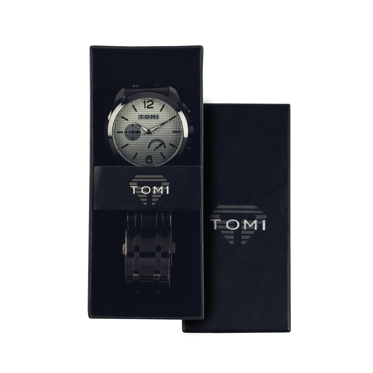 TOMI Men's - Black (White Dial)